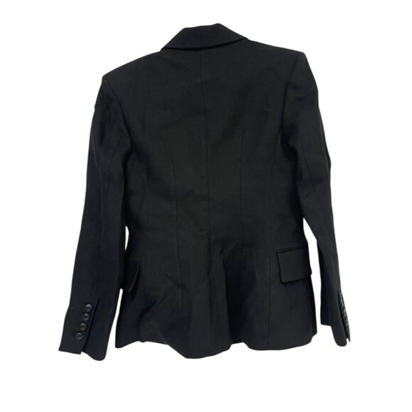 Zara Womens Blazer Jacket Small S Black Double Breast Linen Blend 2490/586 NWOT - Picture 4 of 13